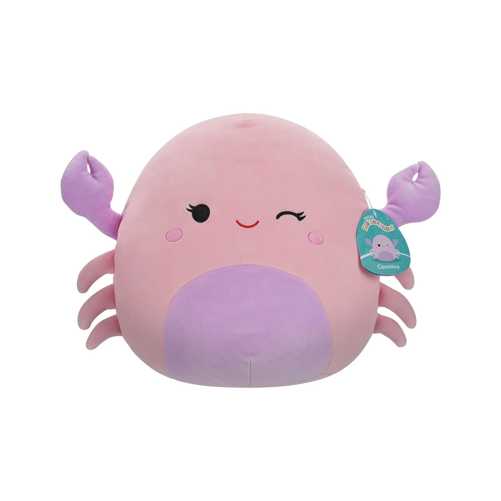 Squishmallows Original 12-Inch Cosmina the Winking Pink Crab Collectable Cute 5490₽