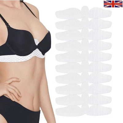 10 Pcs Cotton Bra Liners Reusable Under Breast Sweat Pads For Underboob Tummy