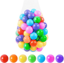 Colorful Ball Pit Balls 100Pcs for Kids, BPA  Phthalate Free, Crush Proof and N