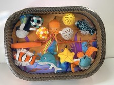 Juguetes de peluche Buddy Buddy Cat rascador naranja cama 13 piezas bolas varita retráctiles