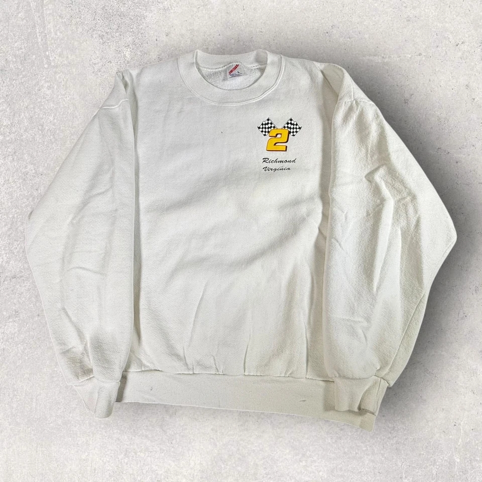 Sudadera Pullover Vintage Rusty Wallace Richmond Racing Para Hombre Talla L EE. UU. Rara Foto 2 de 4