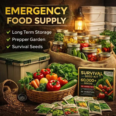 #ad Survival Seed Kit 35000 Seeds 35 Heirloom Varieties Non GMO Emergency Garden $26.99