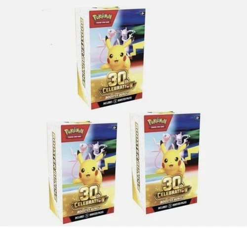 PRESALE 3x Pokemon 30th Anniversary Booster Bundle Factory Sealed
