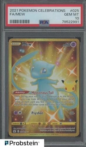 2021 Pokemon Celebrations #025 FA/Mew PSA 10 GEM MINT