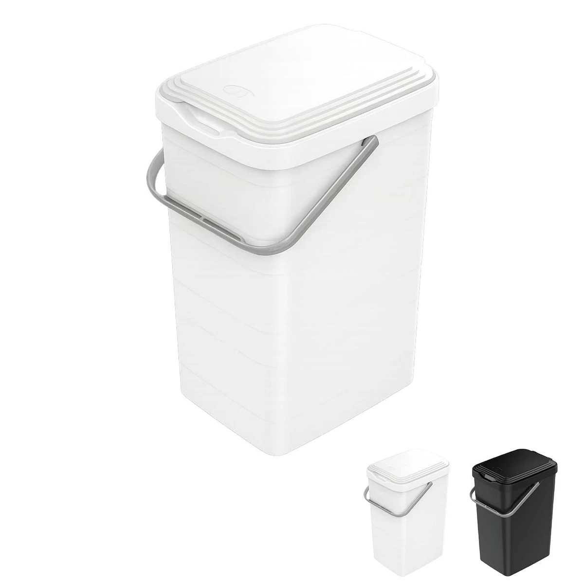 CONTENITORE ACCIAIO INOX con coperchio cucina bidone della spazzatura