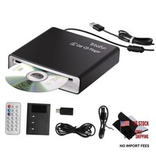 Portable CD Player for Car, External Car CD Player USB Plug  Play, Built Black