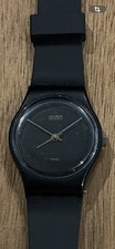 SWATCH QUARTZ SWISS MADE 755 BLACK COLOR LADIES. WORKS. ESTATE SALE. AS IS