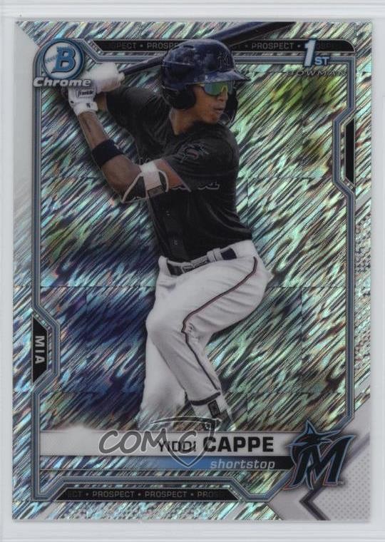 2021 Bowman Chrome Prospects Shimmer Refractor Yiddi Cappe #BCP-199 1dl2