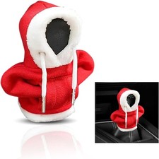 Universal Car Shift Knob Hoodie Cover Winter Warm Shifter Protecto Color Red