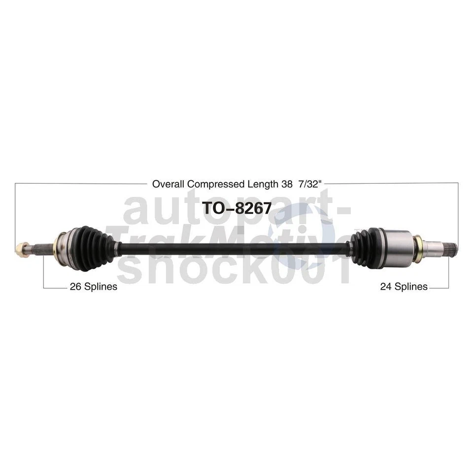 2 Front TrakMotive CV Axle CV Joint Shaft For Lexus CT200h 2013 - Image 2 of 3
