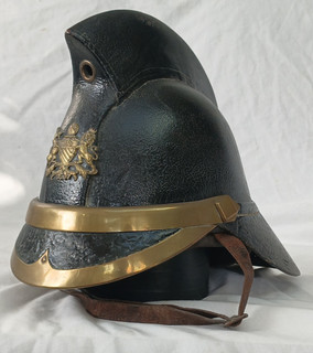Manchester Fire Brigade leather firemans helmet
