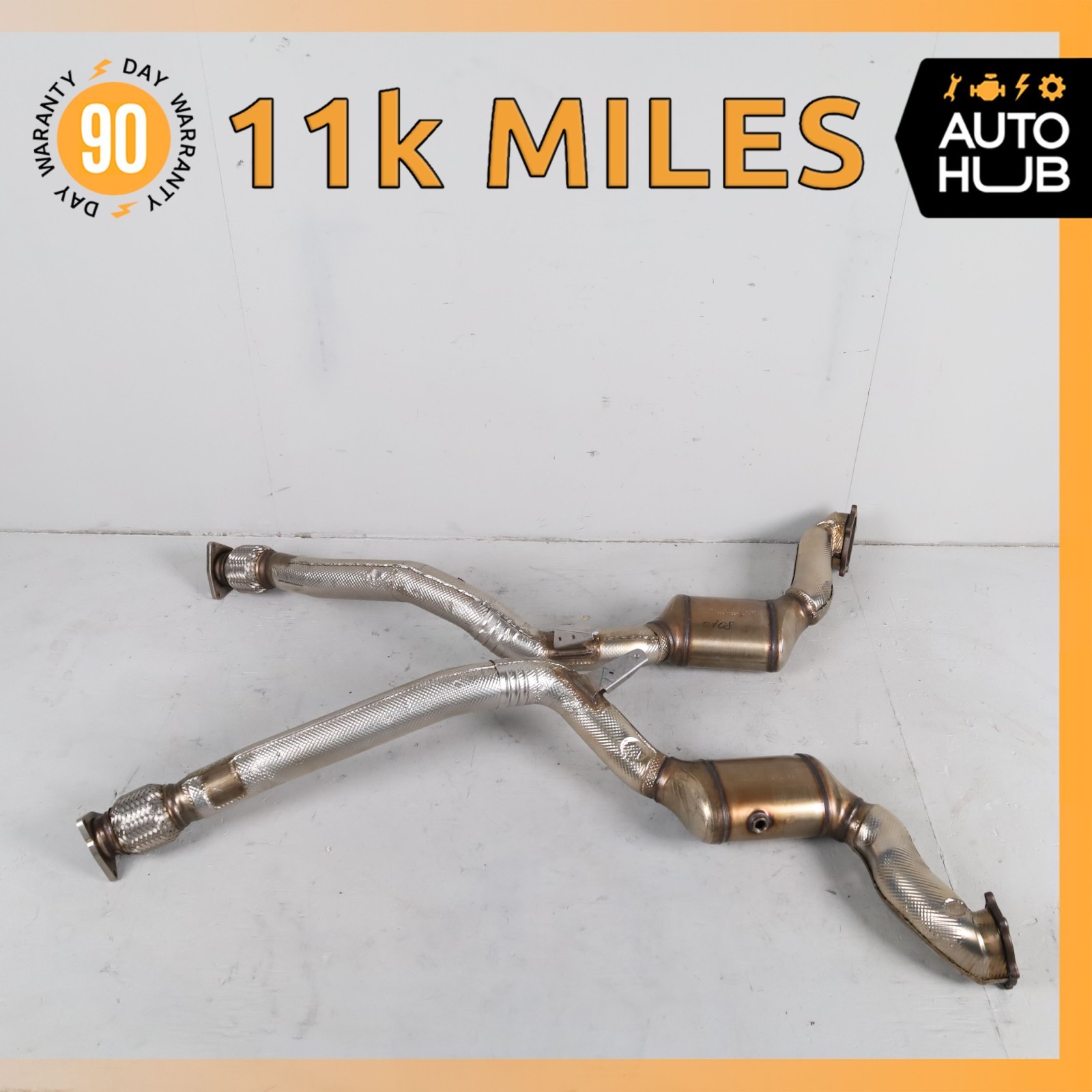 13-18 Bentley Continental GTC GT 4.0L V8 Exhaust Downpipe Set 3W0131705E OEM 11k