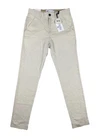 Yd. Men's NWT Amire Chino Pants Size 28 Skinny Fit Beige Stretch Linen Blend