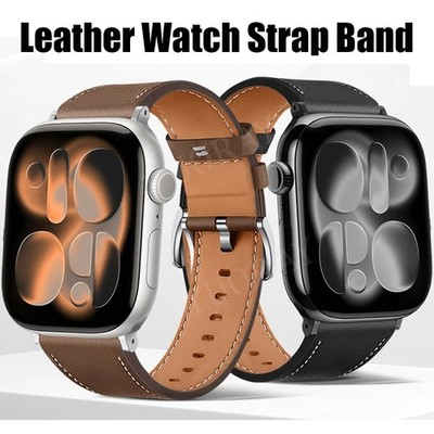 Leder Armband für Apple Watch Series 11 10 9 8 7 6 SE 42-49mm Ultra 3 Smartwatch