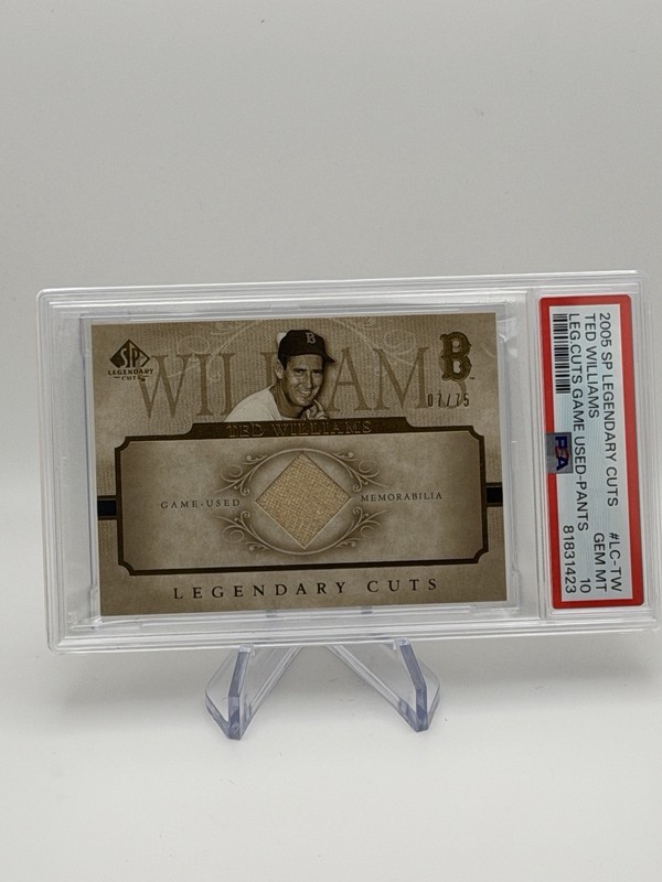 2005 SP Legendary Cuts Ted Williams #LC-TW /75 Game Worn Pants PSA 10