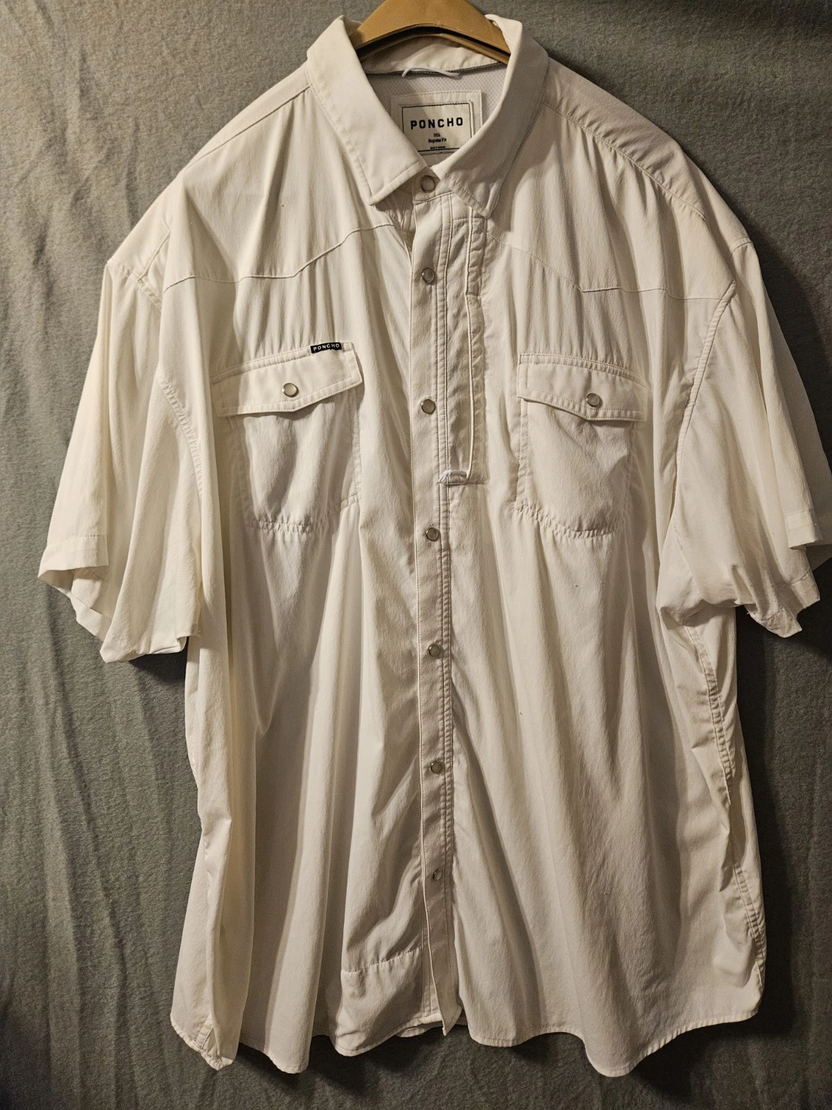 PONCHO REGULAR FIT THE SABINE PEARL SNAP BUTTONS WHITE SZ 3XL
Opens in a new window or tab