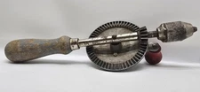 Vintage Stanley Handyman Reversible Manual Hand Crank Style 3/8" Drill H1214