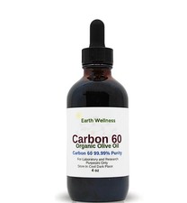 Carbon 60 HIGH PURITY 99.99 Organic Olive Oil Buckminsterfullerene C60 4oz x1