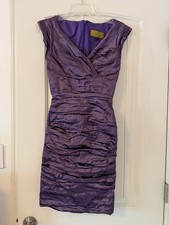 Nicole Miller Vintage Size 4 Women’s Ruched Dress Purple