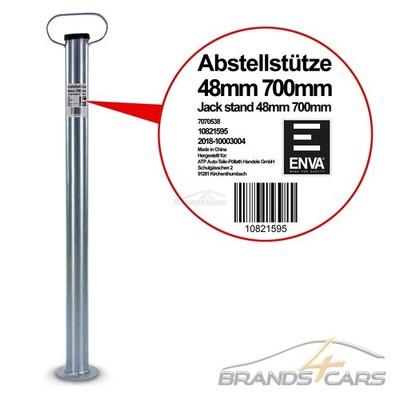 ENVA ANHÄNGER STÜTZFUSS Ø48mm 700mm ABSTELLSTÜTZE ANHÄNGERSTÜTZE KASTENSTÜTZE