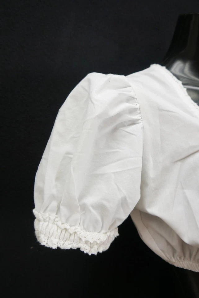 Gr.44 Dirndlbluse weiß Bluse für Dirndl Stockerpoint mit Spitze B11317 - Bild 3 von 4
