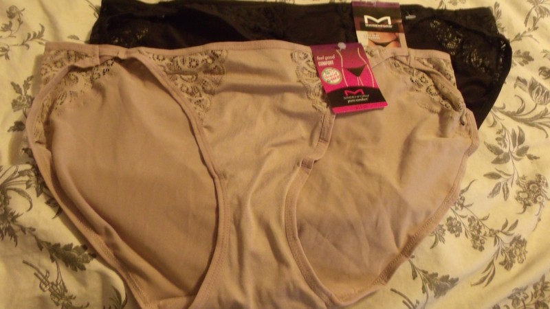 2Pr- Black & Nude Maidenform TMETBLK String Bikini Panties *NEW* 2X 9 Soft!
