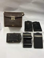 Zeiss Ikon 258646 Antique 1900s Folding Plate Camera Compur Shutter Glass Slides