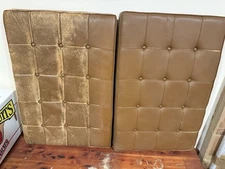 Original Knoll Barcelona Brown Cushions ONLY Worn Pair 1 Chair Label
