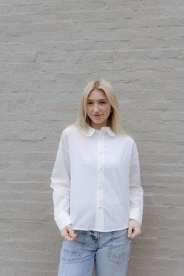 Mable Scallop Collar Shirt White