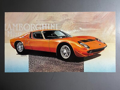 1966 Lamborghini Miura Picture, Print - RARE!! Awesome