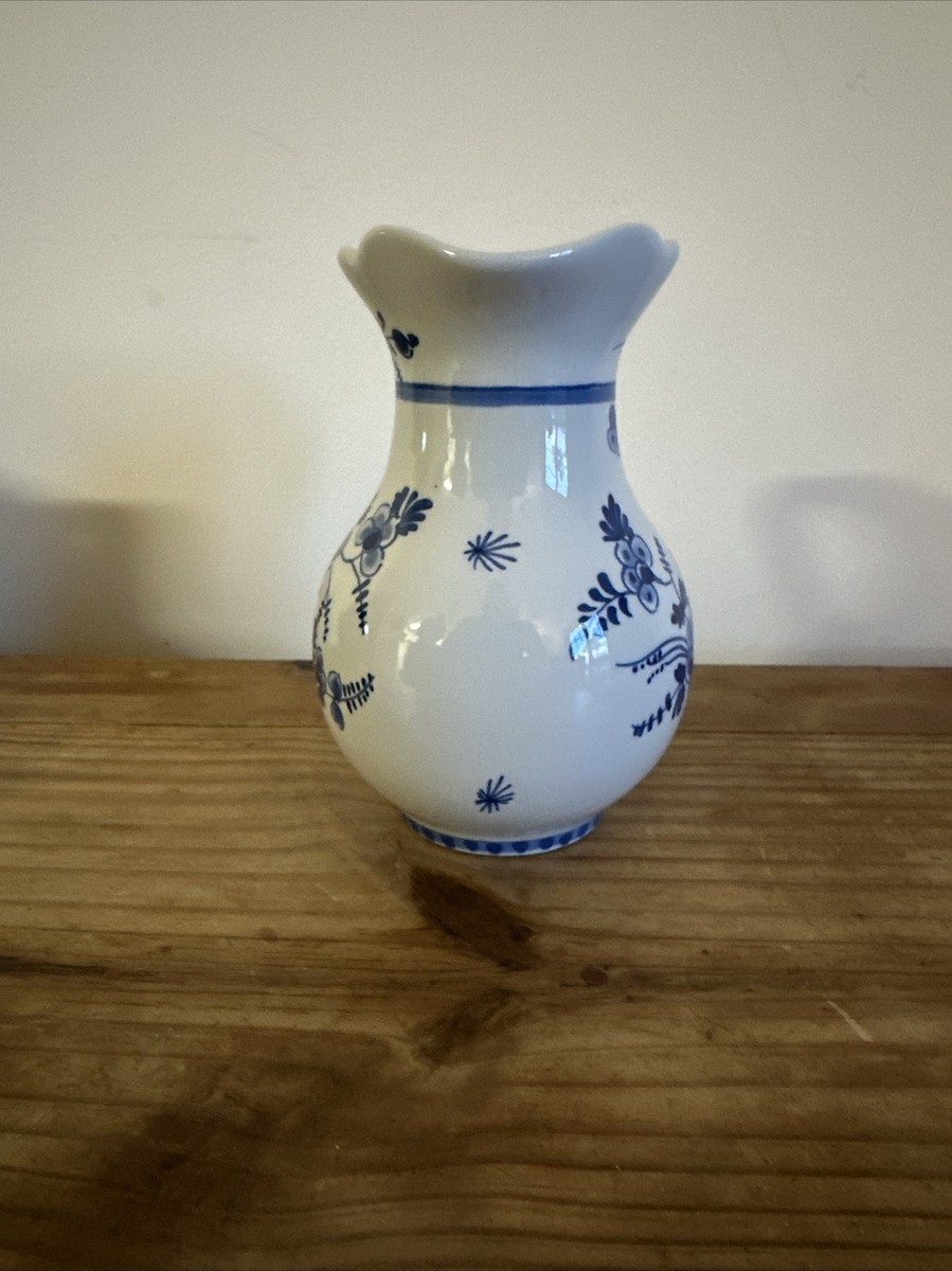 Vintage De Porceleyne Fles Royal Delft Blue & White Floral