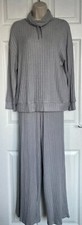 BNWT M&S Ladies Silver Grey Cosy Sparkly Ribbed Lounge Set Size XS & S