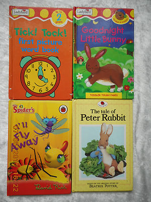 LADYBIRD X 4,TICK! TOCK!,I'LL FLY AWAY,THE TALE OF PETER RABBIT,GOODNIGHT BUNNY