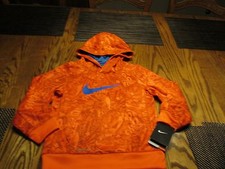 NIKE THERMA-FIT HOODED PULL OVER SWEATSHIRT H. CRIMSON SIZE 4, NWT 48
