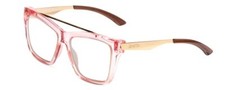 Smith Optics Runaround Designer Reading Glasses Pink Crystal Gold Cateye 55mm