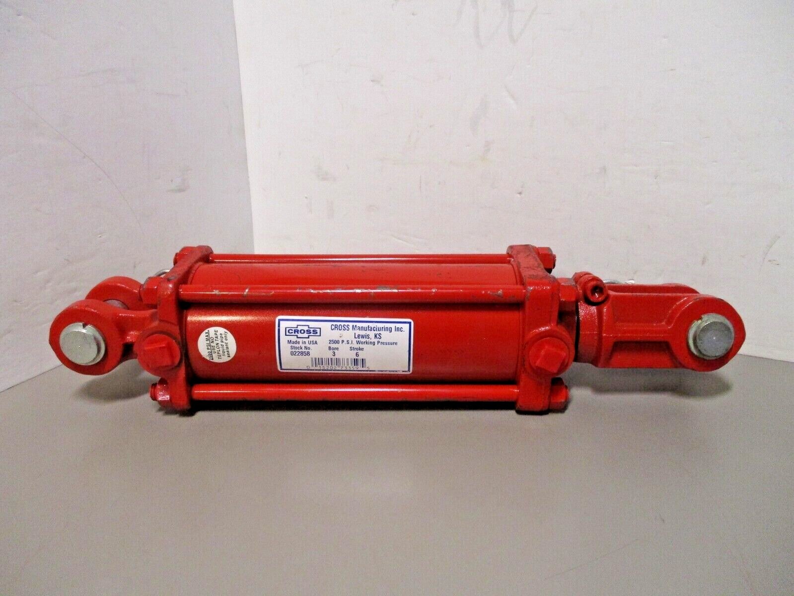 Cross 022858 Hydraulic Cylinder Assembly 3" Bore 6" Stroke 2500psi