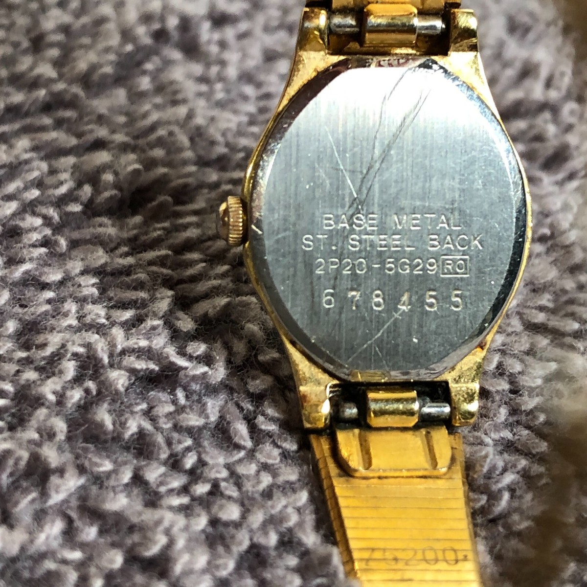Seiko Women 2P20-5G29 Dress Gold Dial Tone 17mm Quartz