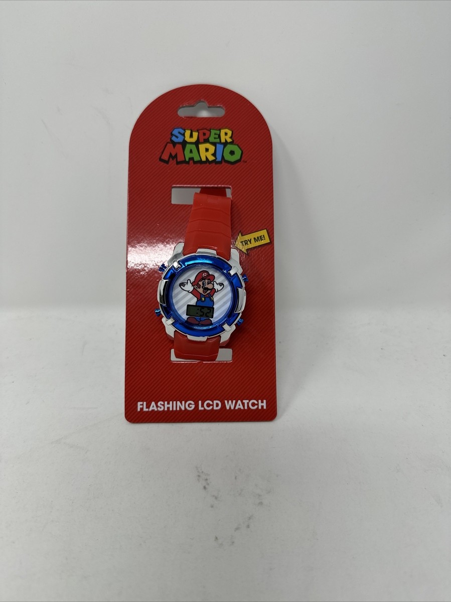 Super Mario Bros Kids Digital Watch NINTENDO Flashing LCD Ages 6+