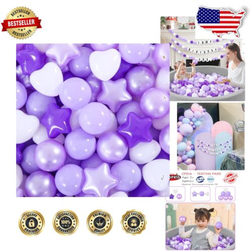 200 Phthalate-Free Ball Pit Balls in Vibrant Purple for Safe Toddler Play