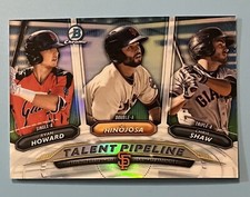 2018 Bowman Chrome Talent Pipeline Chris Shaw C.J. Hinojosa Ryan Howard #TP-SFG
