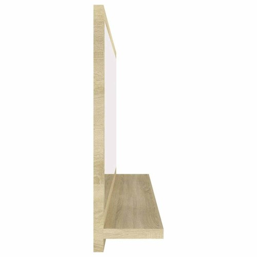 Sonoma Oak European Bathroom Mirror 31.5"x4.1"x14.6" Stylish, Functional w Shelf - Picture 6 of 7