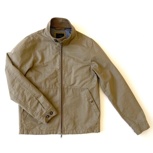 J.Crew Mens Cruiser Harrington Jacket Size XS Tan Zip Front Cotton Blend Pockets - Picture 3 of 17