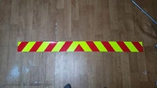 FLUORESCENT Chevron sticker for vehicle rear - 1200mm x 100mm