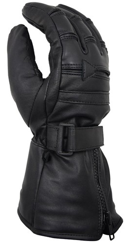 Men Motorcycle Gloves Geniune Leather Warm Winter Cold Weather Full Finger Glove - Picture 8 of 9