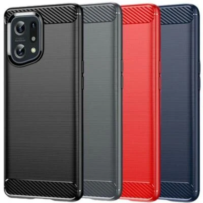 PIXFAB Custodia per OPPO X5 5G, Cover Telefono Antiurto Slim Armatura Fibra di Carbonio Silicone Gel