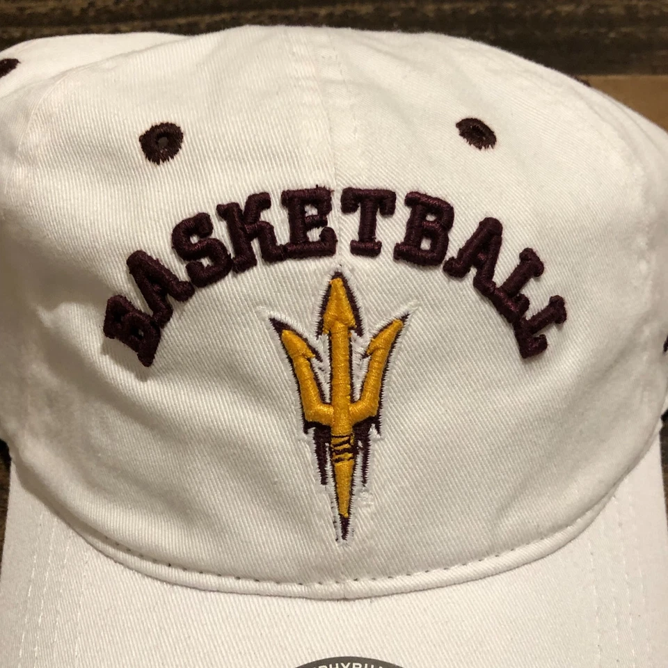 Arizona State Sun Devils Hat Strapback Cap Mens White NCAA Basketball Zephyr NWT - Image 2 of 4