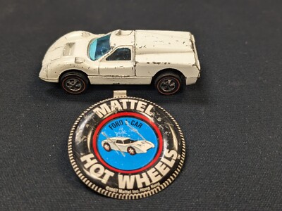 Mattel Hot Wheels Redline Ford J-Car With Pin White 1967 | eBay