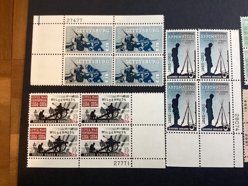 ICOLLECTZONE US Plate Blocks 1178-1182 XF NH Complete Civil War Series of five - Picture 2 of 3