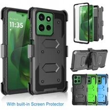 For Motorola Moto G Power/Stylus/G 5G 2025 Belt Clip Case Cover+Screen Protector