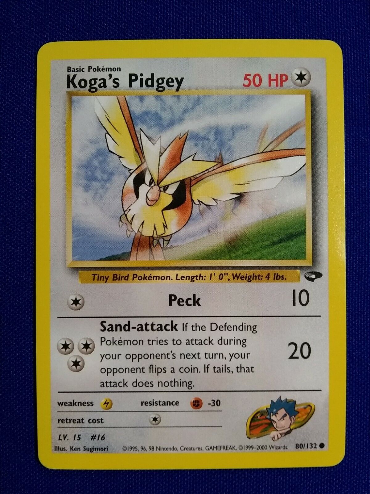 Pokemon TCG WotC Gym Challenge Koga's Pidgey Common #80 LP-NM